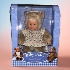 Vintage Anne Geddes Baby Bear doll from the Bean Filled Collection